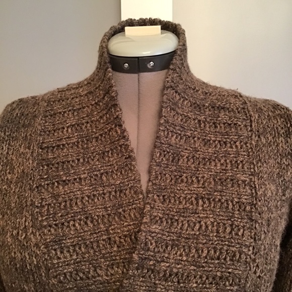 Jenne Maac V- Neck Sweater Size M Brown - Picture 2 of 4